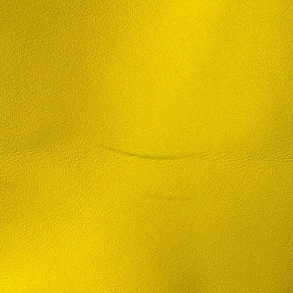 Yellow Tote Bag with Brown Handles - Picture 3 of 7